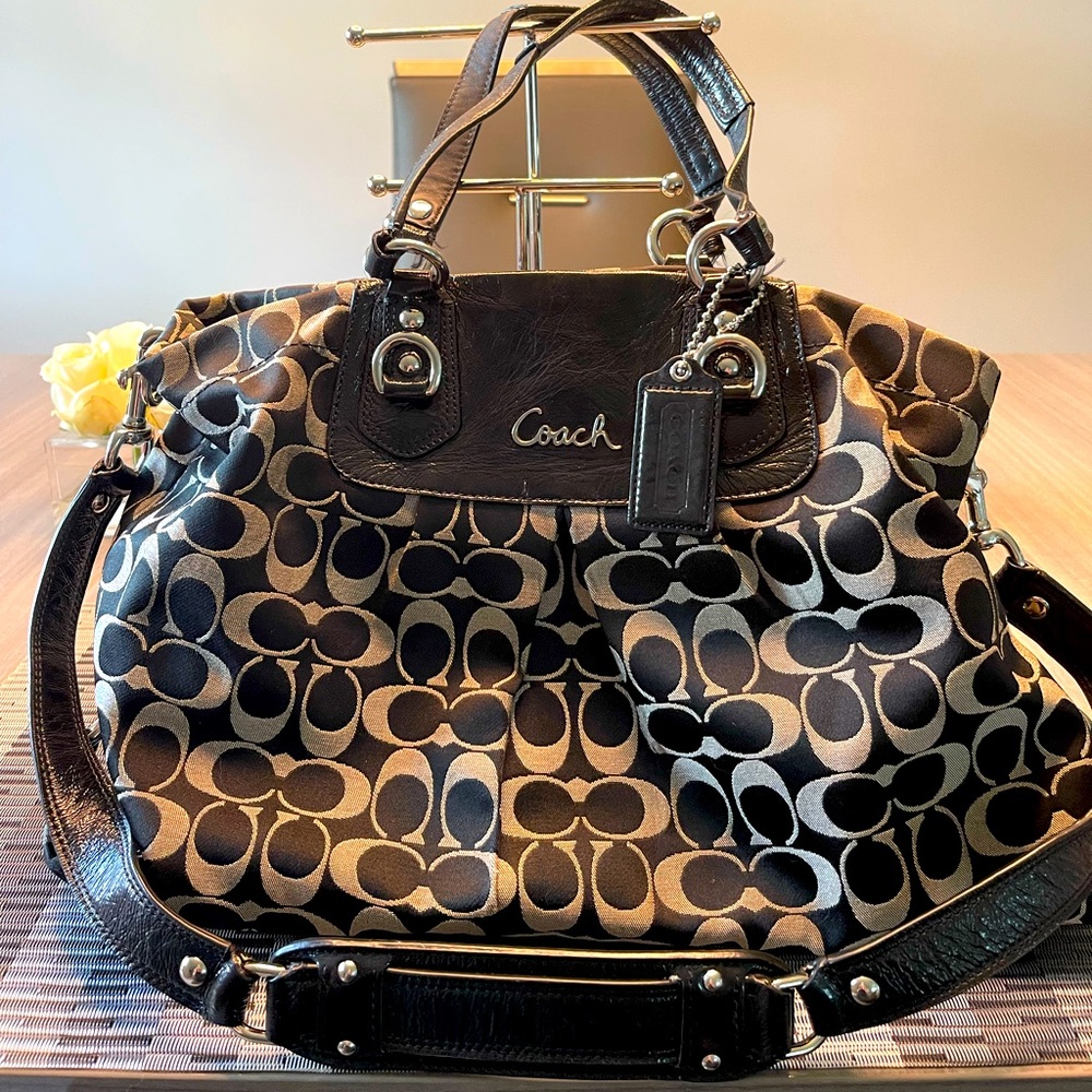 Classic Coach signature handbag.